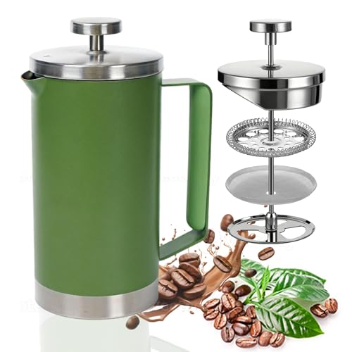 WORBIC Stainless Steel French Press Coffee Maker 21OZ 600ml