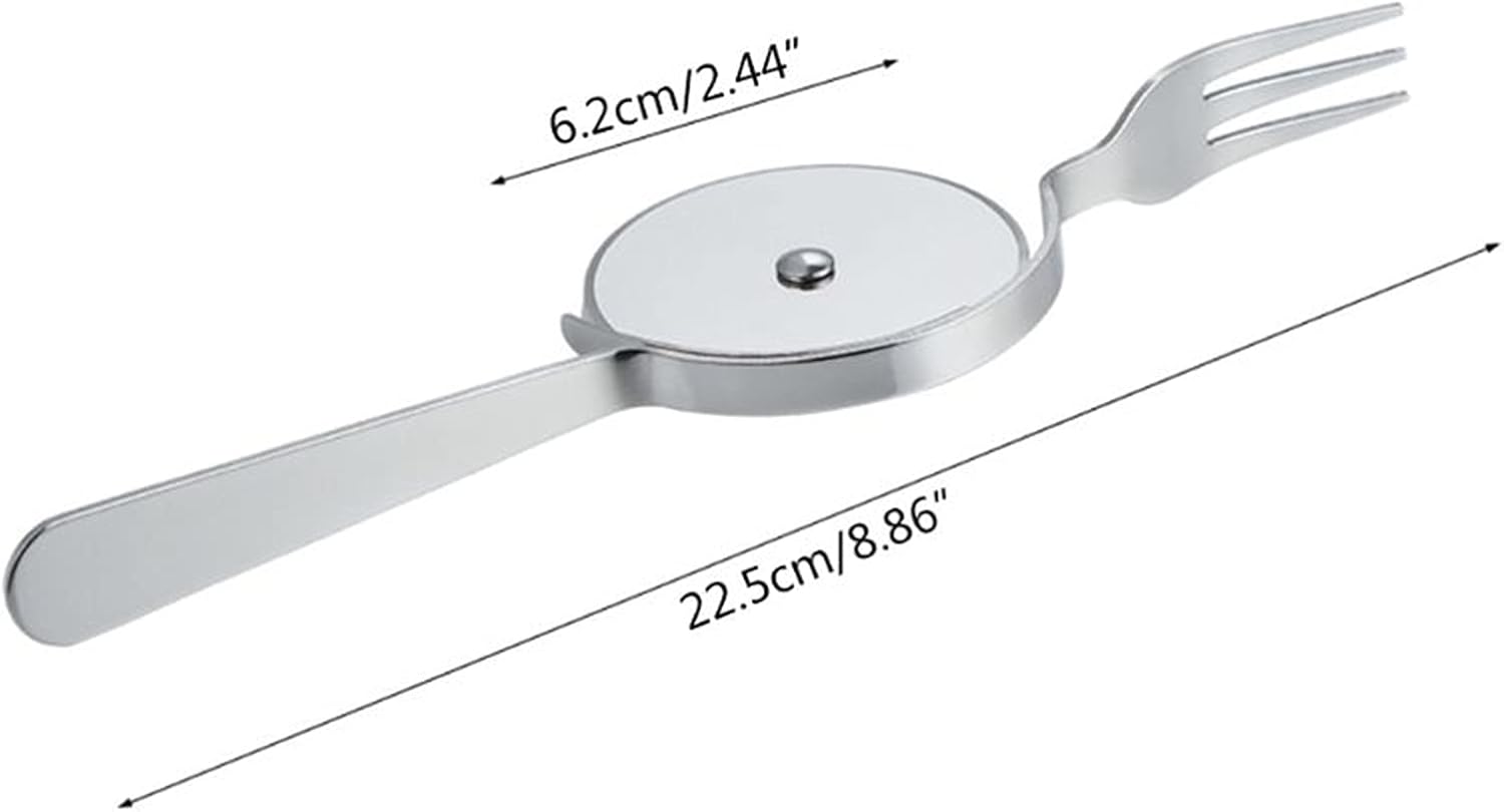 Pizza Cutter Pizza Cutter Stainless Steel Pizza Knife with Fork Cutting Wheel Home Kitchen Tool Pastry Slicer Cutter Pizza Slicer