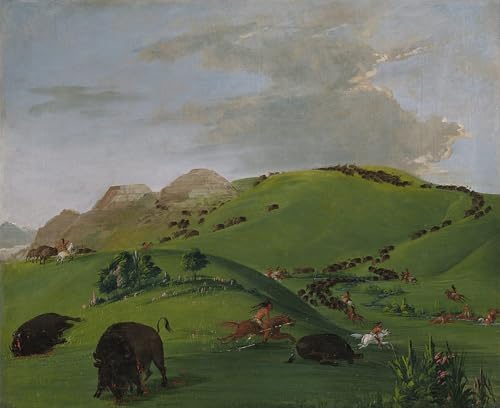 Tableau d'art mural pour raviver un mur blanc de chambre style George Catlin