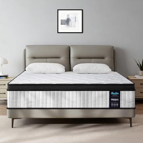 Twin Mattress 8 Inch Medium Firm Hybrid Mattress Twin Size Memory Foam Pocket Steel Springs Matress in a Box for All Sleep Positions Motion Isolation Ensure Comfortable Sleep (White, Twin 8 INCH)