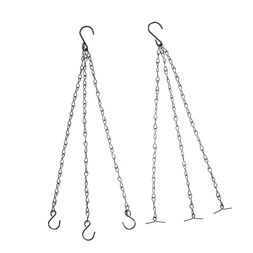 YARNOW 4 Piezas Cadena De Maceta Cesta Colgante Interior Cadenas De Macetas Cadena Para Colgar Macetas Prácticas Cadenas De Bonsái Cadenas Para Colgar Macetas Black Material De Hierro