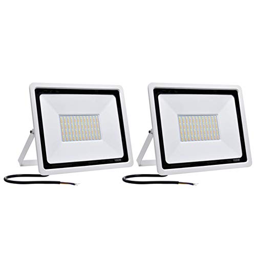 EliteBloom 3 Color Variable 100W Led Floodlights, Ip65 Waterproof Security Light 8000Lm Warm White/Daylight White/Neutral White Garden Wall Lighting for Garage Porch Rooft,