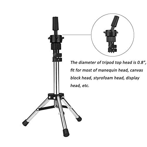 Mini Tripod Stand Holder Adjustable Cosmetology Hairdressing Training Head Mannequin Tripod - Thumbnail 3