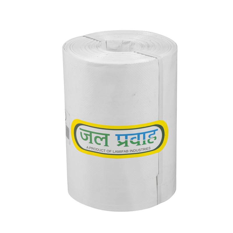 Jal Pravah HDPE lapeta tube pipe 8 inch 30 meter with Repair Kit | hdpe laminated woven lay flat tube | UV Protected Multi layered | Light weight, High Pressure bearing | 30 meter (8 inch/200mm) (B08DF6X6RR) Amazon Price History, Amazon Price Tracker