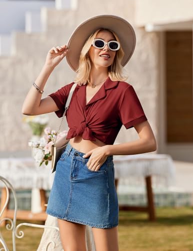Image of Ekouaer Womens Button Down Pajamas Set Short Sleeve Sleepwear 2026 Summer Soft 2 Piece Lounge Sets