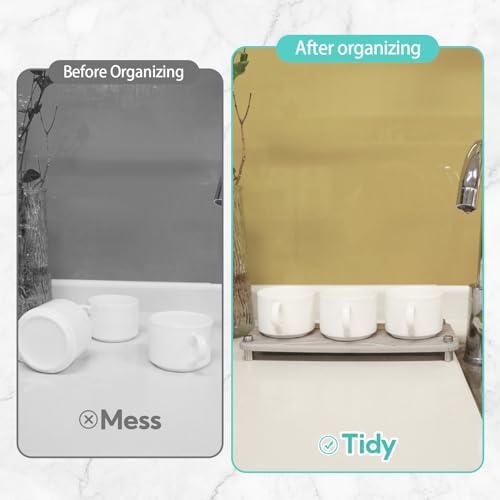 Organizador de fregadero Instant Dry Sink Caddy, bandeja de piedra de tierra de diatomeas absorbente de agua para baño y cocina, 13.8 pulgadas, secado rápido miniatura 7