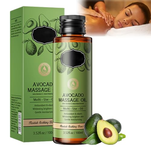 Aceite Corporal De Aguacate, Aceite Corporal Orgánico, Aceite Masaje Reafirmante, Combate Celulitis y Estrias, Reparador e Hidratante Piel y Cabello Seco