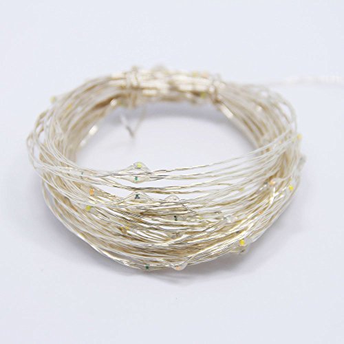 Lezuoey Battery Fairy Lights 33Fft 100leds 8 Modes Waterproof Battery Powered Led Starry String Lights with Remote Control Indoor and Outdoor Xmas Party Home Decoration (Multicolor)