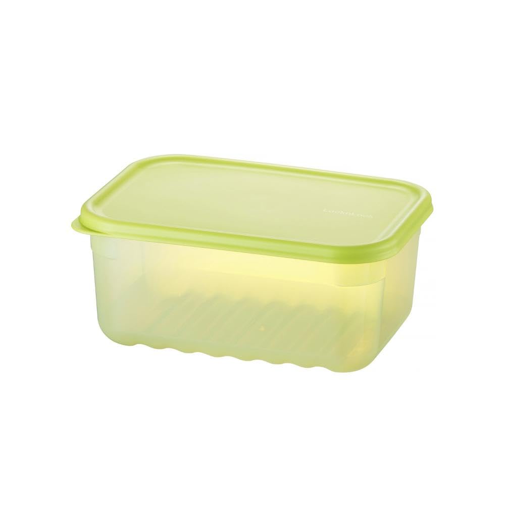 Amazon｜ベストコ 保存容器 1.5L 鮮度保持 長方形 グリーン ロック