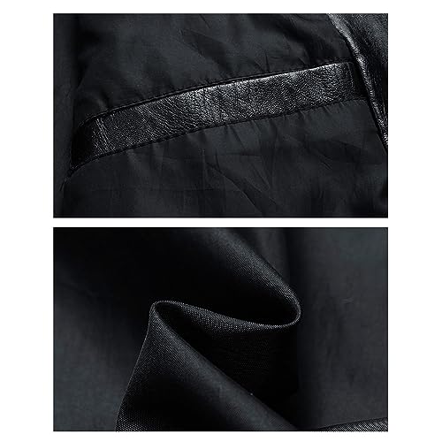 Chaqueta hombre oversized cuero sintético negra miniatura 6