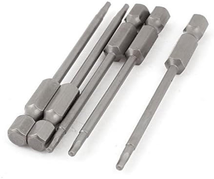 sourcing map 1/4 Inch Shank 2mm Hex Head Magnetic Screwdriver Bits 5pcs