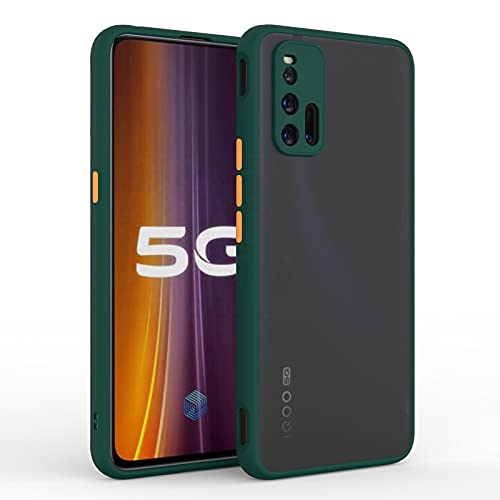 Cascov (Camera Protection) Matte Case Cover for IQOO 3 - Dark Green