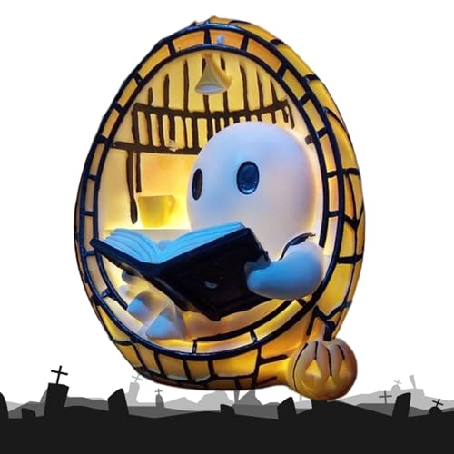 Lámpara fantasma de lectura nocturna infantil y decoración LED de Halloween para mesa