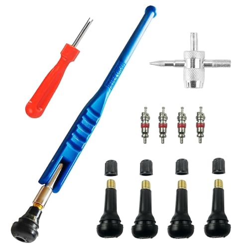 Xiciki 7 Pièces Valve Pneu Voiture-Demonte Valve Pneu Outil,Demonte Obus Valve, Outil de Démontage de Tige de Valve de Pneu pour Voiture,Accessoires...