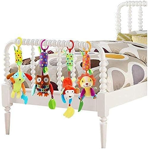 Image of Educational Baby Rattle, Electronic Light Musical Teether - Baby Sensory Sound Toys, 3-12 Months Plush Animals (Pack of 4)