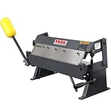 KAKA INDUSTRIAL Box and Pan Brake, 24-Inch,16-Gauge (0.06') Mild Steel Capacity, Minimum Reverse Bend 0.47'(12mm), Max Box Bending Depth 1.38'(35mm), 5 Removable Fingers,W-2416Z