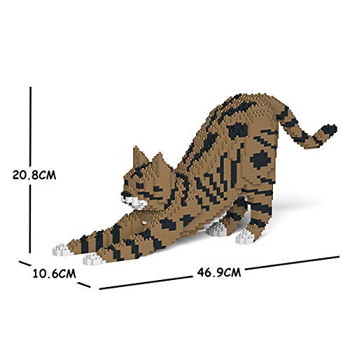 Amazon.com: JEKCA Cat 05S-M04 | Tabby Cat Plastic Building Blocks