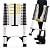 Telescoping Ladder 14.5 FT Aluminum Extension Ladder, Collapsible Ladders On The Go Rv Telescopic Ladder Folding Compact Telescope Extendable Portable Ladders for Home Roof 330lbs Max Capacity
