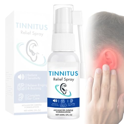 SUJEBKC 1 Pieza Spray para Higiene del Oído, Spray para Limpieza de Cera de Oído, Eliminación de Bloqueos Cocleares Antitinnitus, Alivio del Tinnitus para Oídos que Zumban, 60 ml
