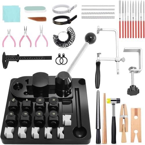 Jnchdghwa Dobladora Anillos, Juego Herramientas para Doblar Anillos Cucharas, Resistente, con Herramienta para Hacer Cucharas Joyería, Máquina Multifuncional para Hacer Bricolaje.