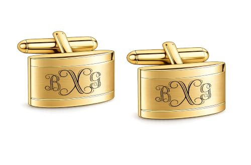 Mancuernillas personalizadas bicolor en oro miniatura 2