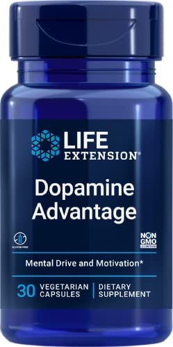 Life Extension Dopamine Advantage, Stay Sharp & Motivated with Youthful Dopamine Levels, Gluten-Free, Non-GMO, Vegetarian Capsules, 30 Count