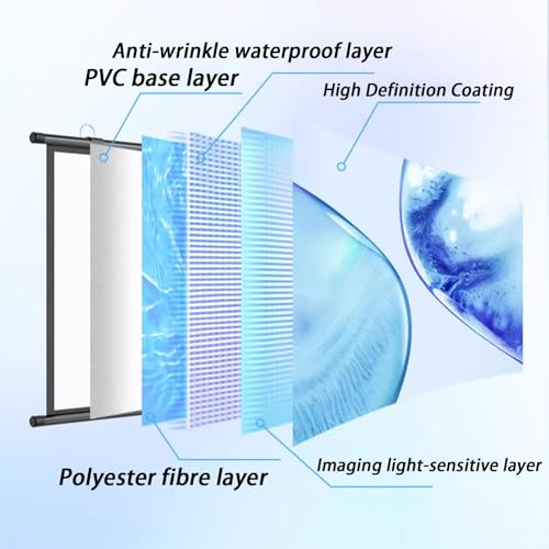 Pantalla portátil manual 16:9 para proyector HD miniatura 6