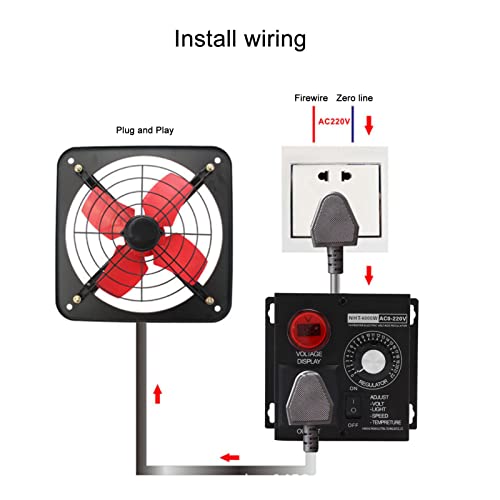 Image of SCR Universal Electronic Speed Regulator 4000W Motor Speed Controller 100-220V Thermostat Wide Voltage