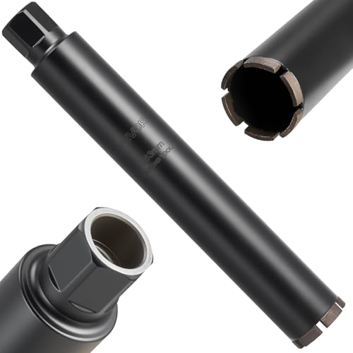 VEVOR Corona Diamantata per Carotaggio Diametro 63,5 mm Profondità di Foratura 356 mm, Tecnologia di Saldatura ad Alta Precisione, Punta Carotatrice Diamantata a Umido per Cemento Armato, Mattoni