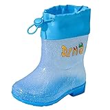 長靴 キッズ 男の子 女の子 防水 軽量 レインブーツ ショート 厚底 レインシューズ 歩きやすい 滑り止め ジュニア 学校 子供 靴 おしゃれ 幅広 アウトドア 雨靴 かわいい 通園 通学 梅雨対策 スニーカー 絞り付き 男女兼用(スカイブルー,16.0 cm)