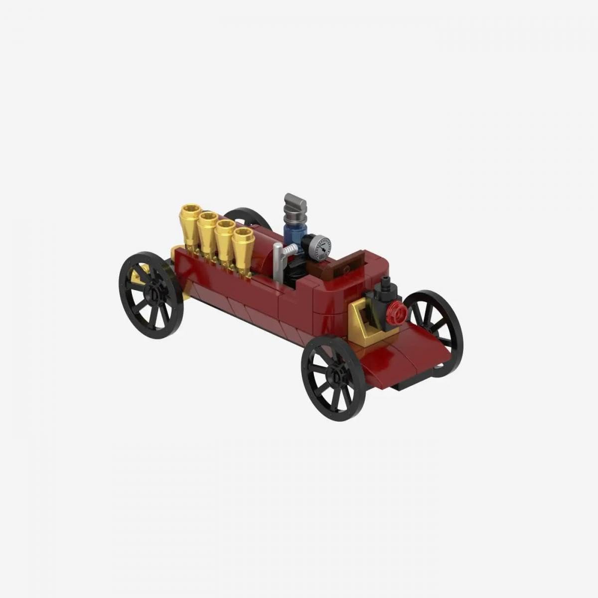 BlueBrixx Steampunk Motorwagen und Flugmaschinen, 1199 Klemmbausteine | Mehrere Modelle im Set, drehbarer Rotor, Ballonfluggerät, Messingoptik, 485 x 400 x 185 mm, ab 10 Jahren, 108935