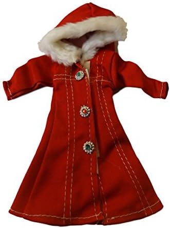 Fat-catz-copy-catz 11" Doll Sized Clothing Red Winter Christmas Hooded Coat