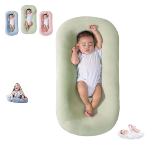 Image of oliwex Baby Lounger,Baby Lounger Pillow for Newborn,Baby Lounger Pillow,Baby Lounger Cover,Baby Lounger 0-24 Months,Baby Lounger for Newborn,Baby Lounger Nest,Lounger for Baby (Green Lake)