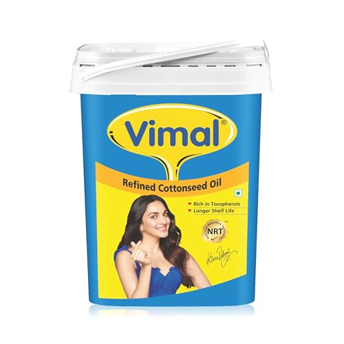 Image of Vimal Cottonseed Oil: Healthy Kapasiya Tel, Refined Cooking Oil for Balanced Diet | Pure Cottonseed Oil (15L)