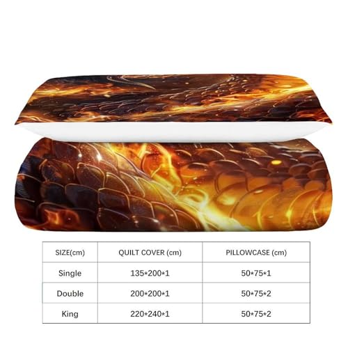 Parure de lit serpent or 135x200 pour remplacer le linge de lit usé