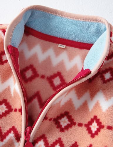 Image of Kids Printed Polar Fleece Jacket Toddler Baby Boys Girls Autumn Winter Warm Sherpa Lining Outerwear Soft Lightweight