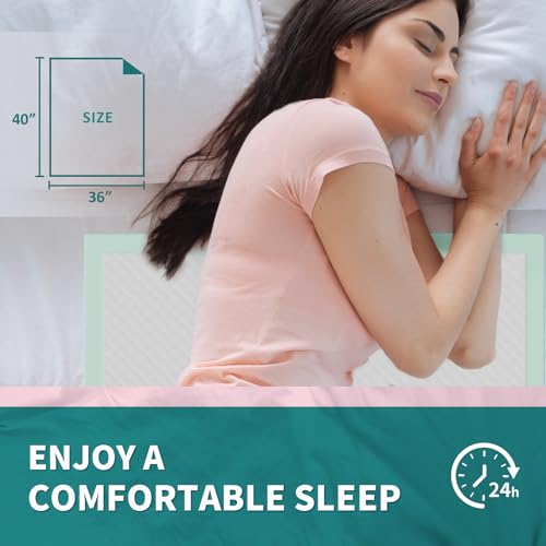 MILDPLUS Disposable Bed Pads 40x36 Inch (40 Pack) - Extra Large, Super Absorbent Underpads for Adults & Pets, Waterproof Incontinence Pads, Mattress Protector [100x91CM] - Thumbnail 4