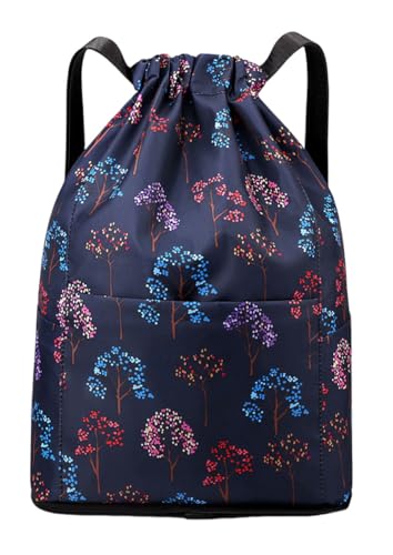 FAVORTALK Sportrucksack Sport-Turnbeutel Zusammenklappbar für Einfache Lagerung Wasserabweisender Kordelzug Rucksack Cinch-Tasche für Damen und Herren,B03909