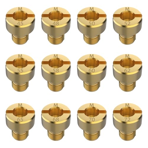 EFUTURETIME 12 x Boquilla de Carburador M5, 45 a 72 para Dell'Orto PHBG/SHB