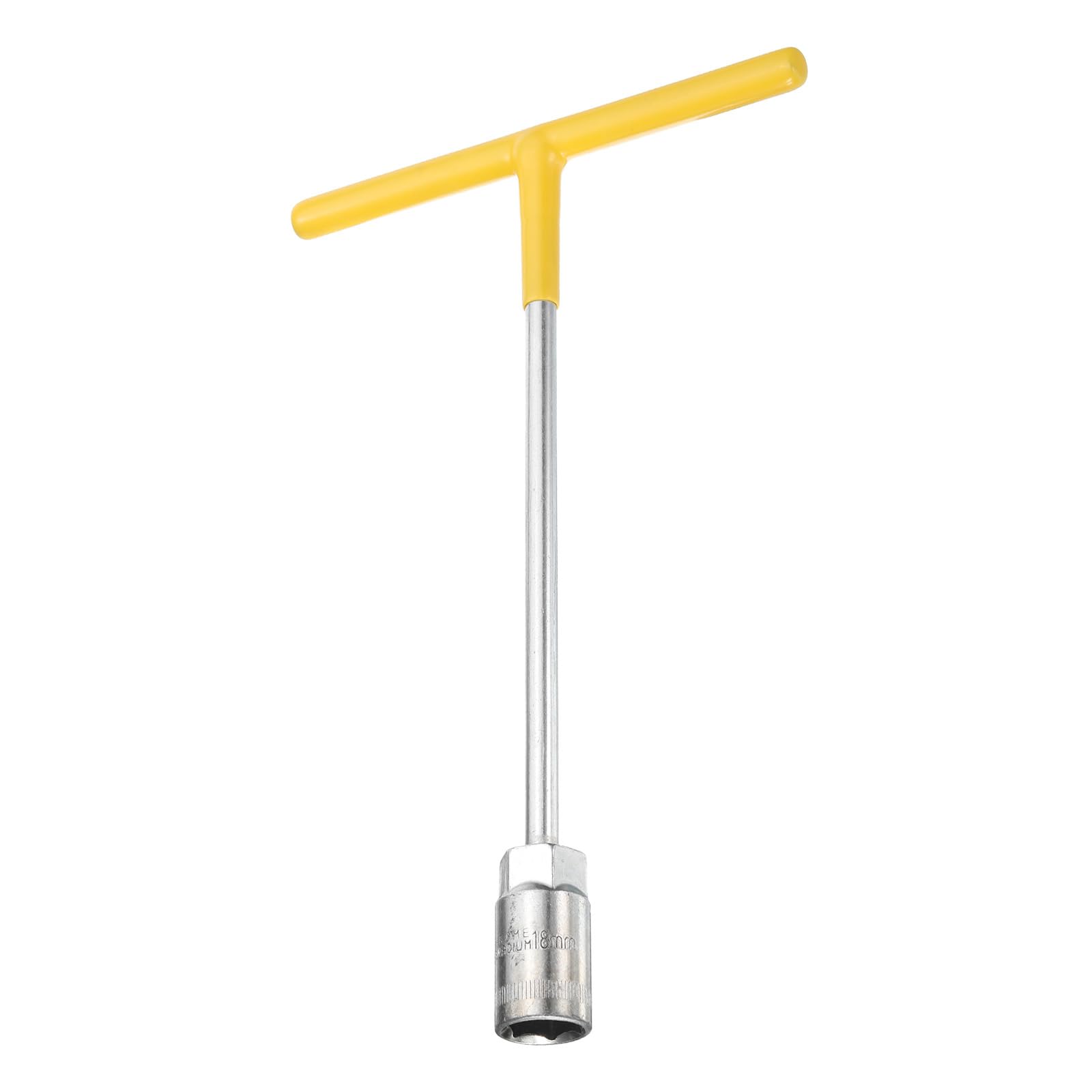 sourcing mapsourcing map T-Handle Metric Socket Wrench 18mm High Carbon Steel 6-Point Hex Hexagon T-Shape Spanner with Non-Slip Handle for Motorcycle Bicycle Car Repair