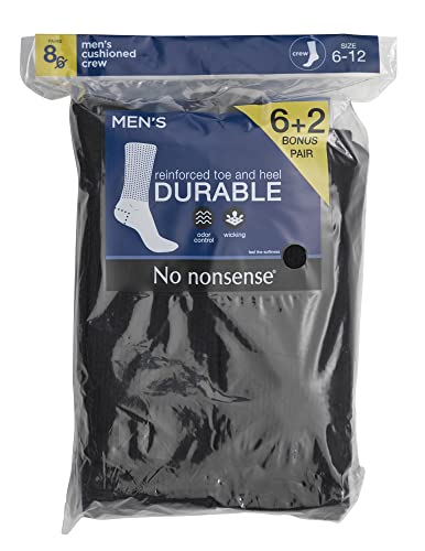 No nonsense mens Cushion Crew Sock 8 Pair Pack2