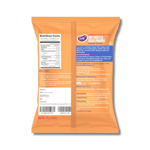 Image of Early Foods - Trial Pack Combo Amla Powder & Dry Fruits Powder| Indian Gooseberry | Dry Fruits Mix | 50 gms + 50 gms