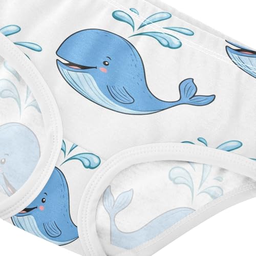 Animals Toddler Girls Underwear 2t Cotton Little Girl Panties Cute Cartoon Blue Whales White Underpants Briefs4