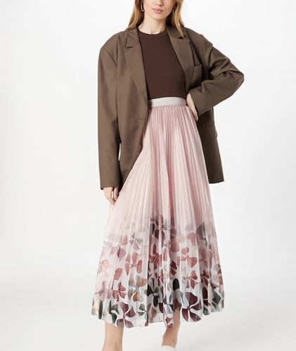 Womens Casual High Waisted A Line Mesh Skirt Trendy Layered Cute Tulle Midi Skirt for Beach Party2