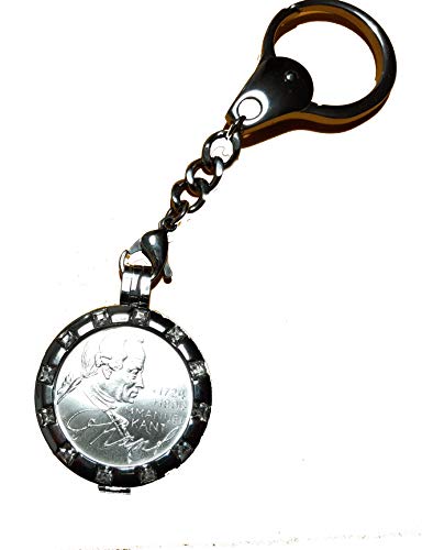 Moneta d'argent Immanuel Kant 1974 montée en porte-clés bijou d'exception