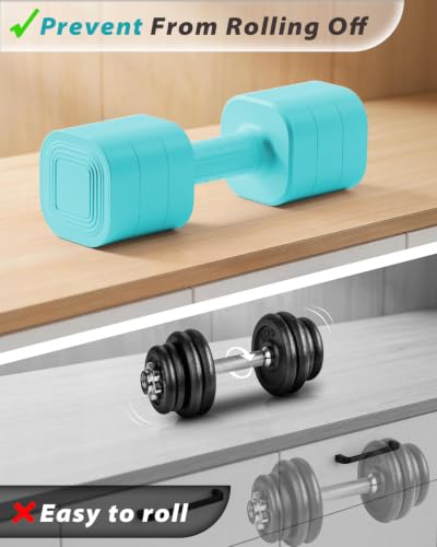 Image of Ragebby Adjustable Dumbbell Set of 2, Weights for Men and Women at Home, Anti-slip Handle, 3 in 1 Free Weights Dumbbells Set, 2lb /3lb /5lb /10lb /15lb /20lb for Pilates, Yoga, Strength Training
