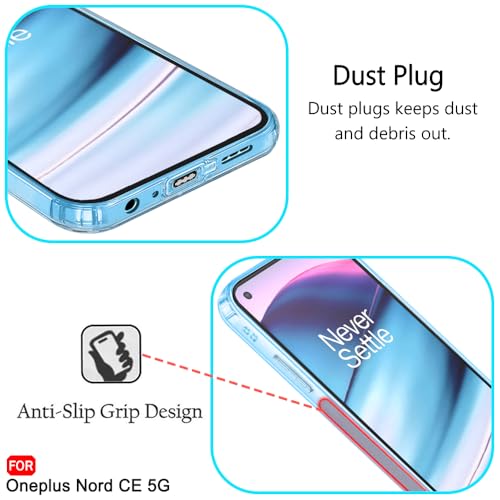 Image of TheGiftKart Back Cover Soft Case for OnePlus Nord CE 5G (2021) | Best Camera Protection | Inbuilt Dust Plugs & Anti-Slip Grip | Ultra Clear Slim Cover Case for OnePlus Nord CE (Silicone, Transparent)