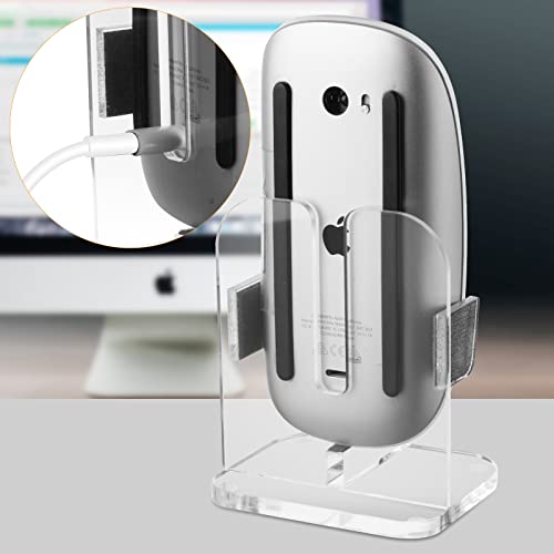 Soporte vertical para Apple Magic Mouse 1/2, base de carga y almacenamiento acrílica 5