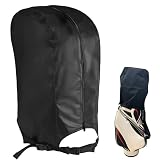 East Leaf キャディバッグ フードカバー ゴルフバッグカバー 8.5〜9.5型対応 雨よけ ホコリよけ 保管用 予備用 バックル固定 汎用タイプ 黒