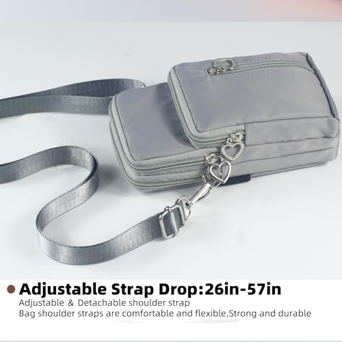 Image of JANKS Small Crossbody Bag for Women - Mini Phone Purses with Crossbody Strap and Wallet - Nylon Arm Bag